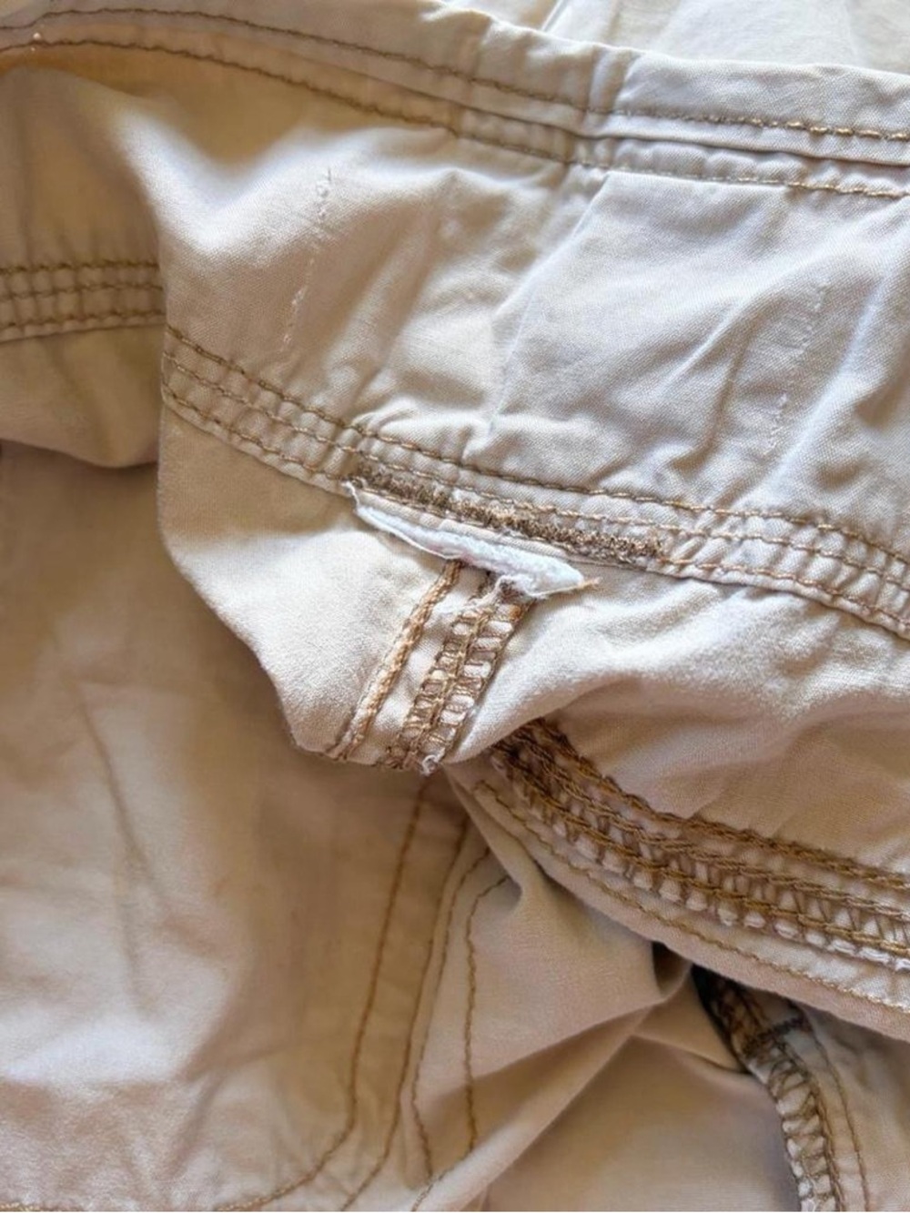 Khaki Mini Cargo Shorts - Picture 4 of 4